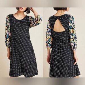 Anthropologie Maeve polka dot floral dress Size XS